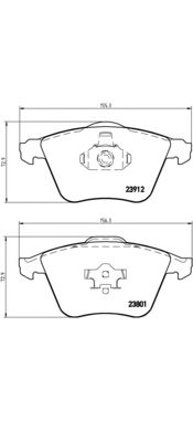Тормозные колодки BREMBO P 10 012