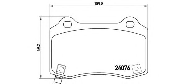 Тормозные колодки BREMBO P 11 024