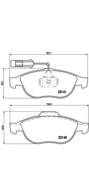 Тормозные колодки BREMBO P 23 075
