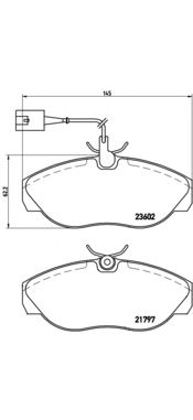 Тормозные колодки BREMBO P 23 083