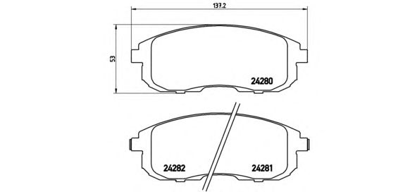 Тормозные колодки BREMBO P 23 126