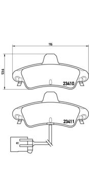 Тормозные колодки BREMBO P 24 038