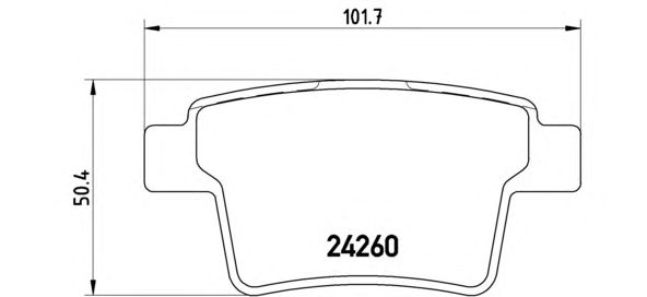 Тормозные колодки BREMBO P 24 063