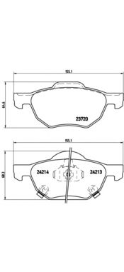 Тормозные колодки BREMBO P 28 036