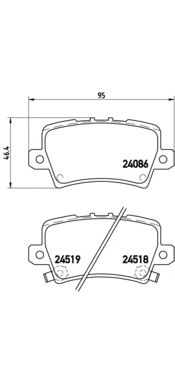 Тормозные колодки BREMBO P 28 038