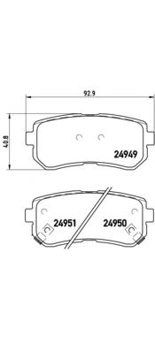 Тормозные колодки BREMBO P 30 046