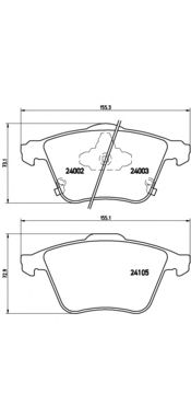 Тормозные колодки BREMBO P 49 038