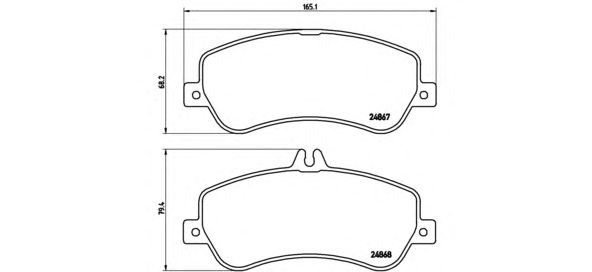 Тормозные колодки BREMBO P 50 086