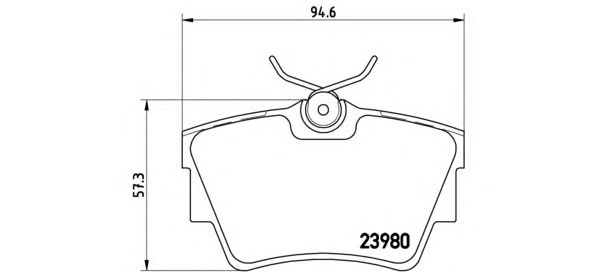 Тормозные колодки BREMBO P 59 041