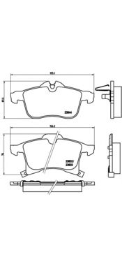 Тормозные колодки BREMBO P 59 045