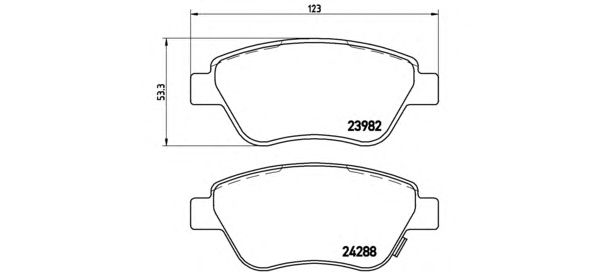 Тормозные колодки BREMBO P 59 051