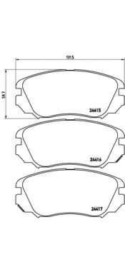 Тормозные колодки BREMBO P 59 054