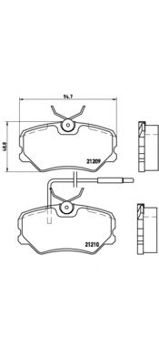 Тормозные колодки BREMBO P 61 035