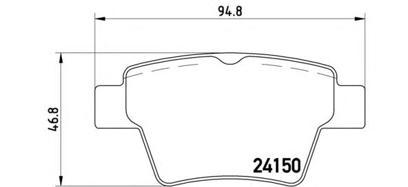 Тормозные колодки BREMBO P 61 080