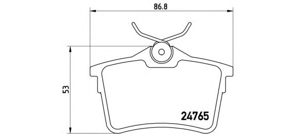 Тормозные колодки BREMBO P 61 084