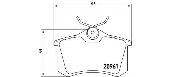 Тормозные колодки BREMBO P 61 088