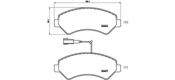 Тормозные колодки BREMBO P 61 093