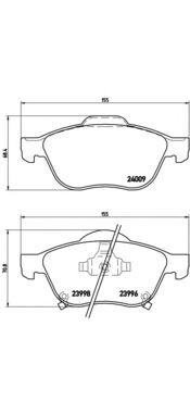 Тормозные колодки BREMBO P 83 043