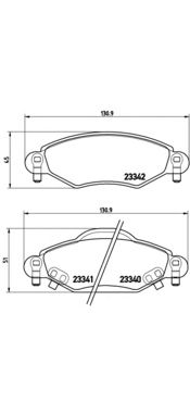 Тормозные колодки BREMBO P 83 053
