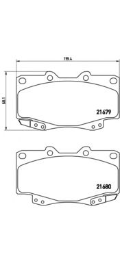 Тормозные колодки BREMBO P 83 069