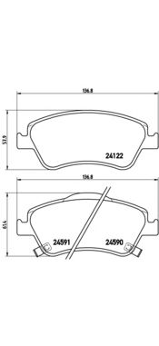 Тормозные колодки BREMBO P 83 079