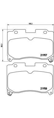 Тормозные колодки BREMBO P 83 090