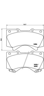 Гальмівні колодки BREMBO P 83 107
