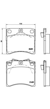 Тормозные колодки BREMBO P 85 027