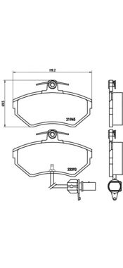 Тормозные колодки BREMBO P 85 044