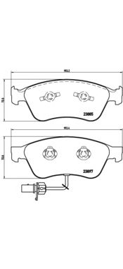 Тормозные колодки BREMBO P 85 087