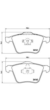 Тормозные колодки BREMBO P 86 018