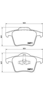 Тормозные колодки BREMBO P 86 019