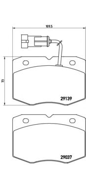 Тормозные колодки BREMBO P A6 019