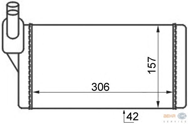 Радиатор отопителя HELLA 8FH 351 024-401