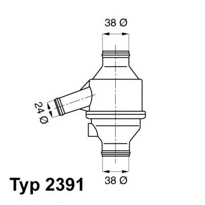 Термостат, охлаждающая жидкость WAHLER 2391.75