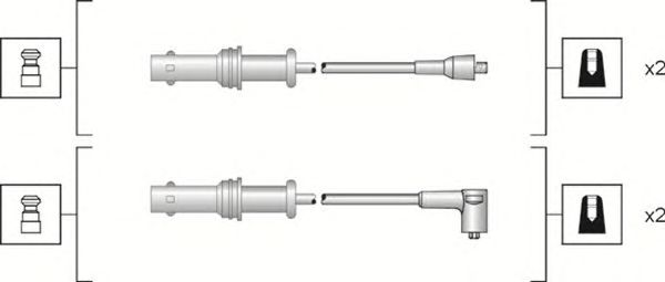 Комплект высоковольтных проводов MAGNETI MARELLI 941318111152
