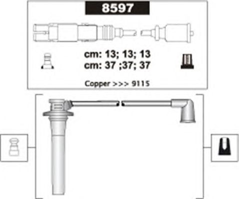 Комплект высоковольтных проводов MAGNETI MARELLI 941318111303
