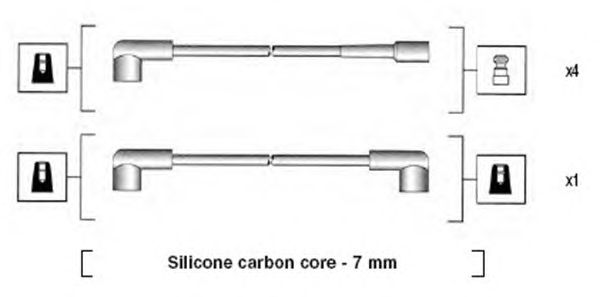 Комплект высоковольтных проводов MAGNETI MARELLI 941085120564