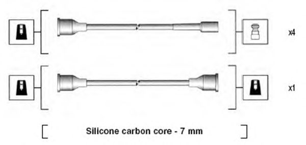 Комплект высоковольтных проводов MAGNETI MARELLI 941124090662