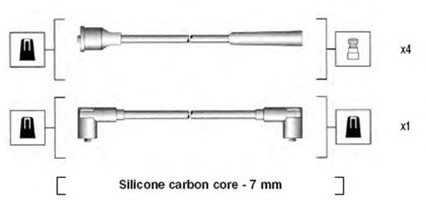 Комплект высоковольтных проводов MAGNETI MARELLI 941155110747