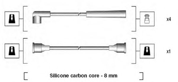 Комплект высоковольтных проводов MAGNETI MARELLI 941185070768
