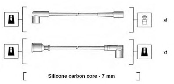 Комплект высоковольтных проводов MAGNETI MARELLI 941275020838
