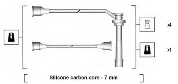 Комплект высоковольтных проводов MAGNETI MARELLI 941285080844