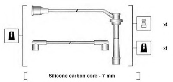 Комплект высоковольтных проводов MAGNETI MARELLI 941285090845