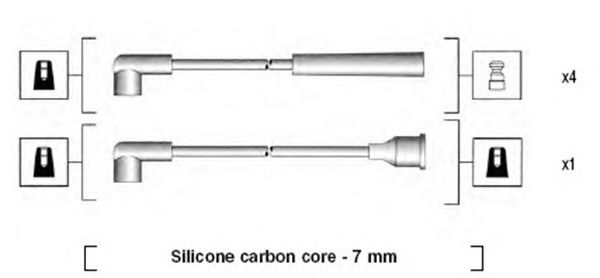 Комплект высоковольтных проводов MAGNETI MARELLI 941325120904