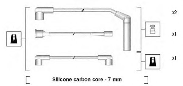 Комплект высоковольтных проводов MAGNETI MARELLI 941365060929