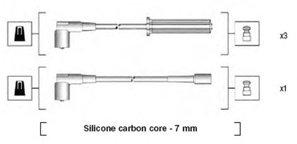 Комплект высоковольтных проводов MAGNETI MARELLI 941365080931