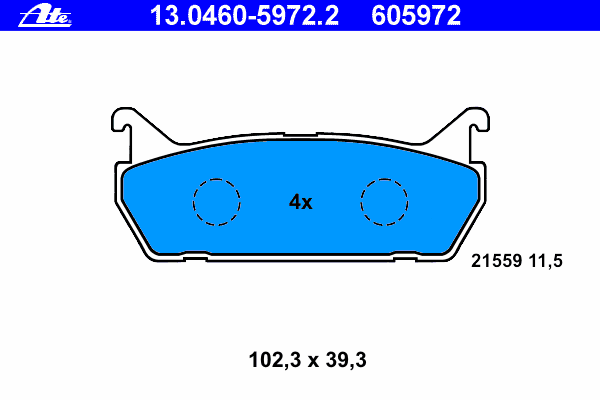 Тормозные колодки ATE 13.0460-5972.2