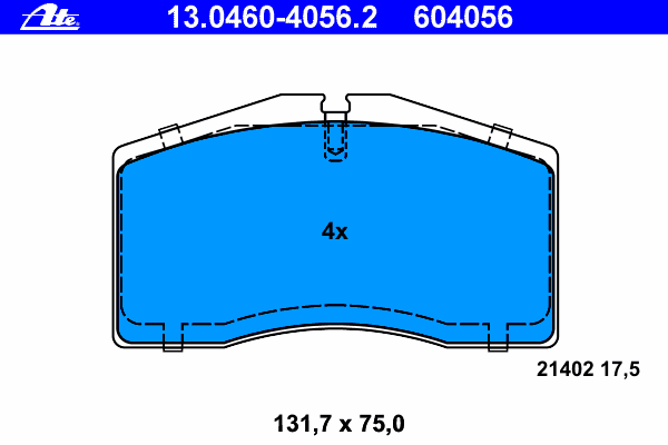 Тормозные колодки ATE 13.0460-4056.2