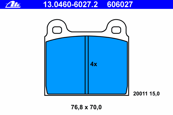 Тормозные колодки ATE 13.0460-6027.2